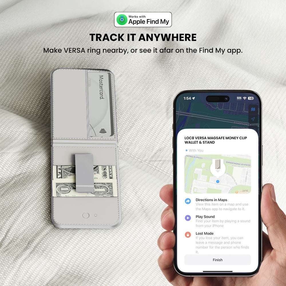 Loc8 Versa MagSafe Money Clip Wallet & Stand