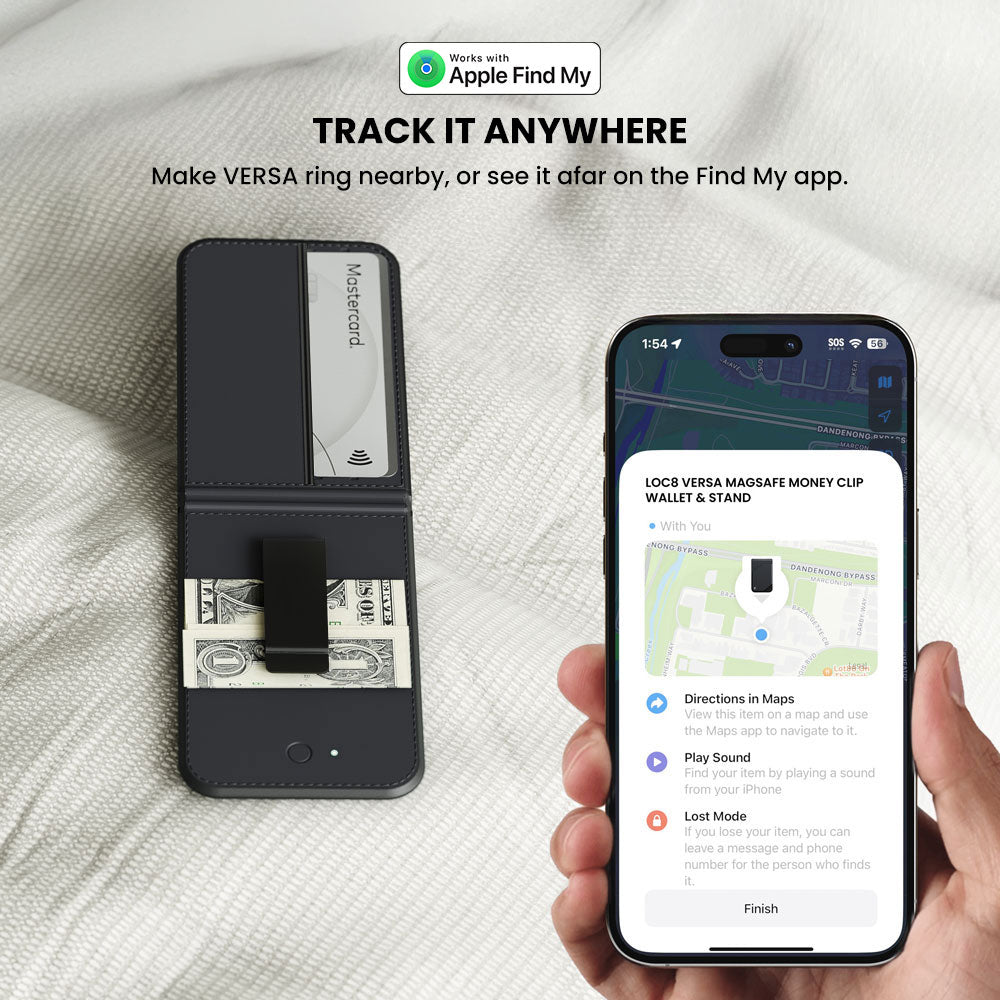 Loc8 Versa MagSafe Money Clip Wallet & Stand