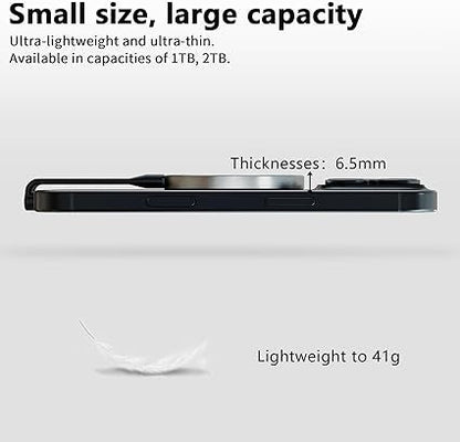 MAG SSD-for iPhone & Android MagSafe Portable SSD, Upto 2000MB/s-Type-C, SM2320